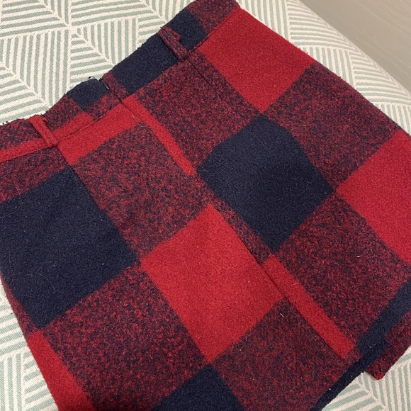 Plaid asymmetrical front layer skirt - Picture 3 of 3